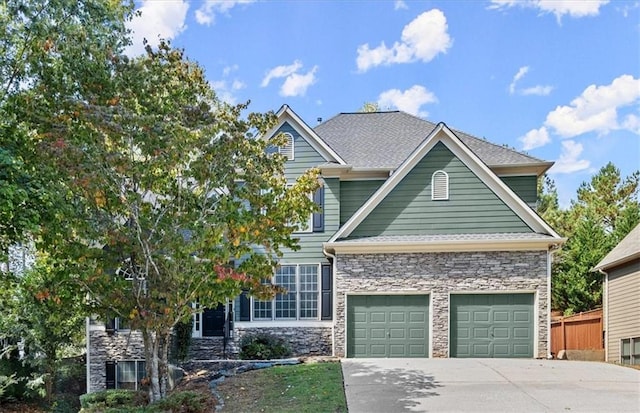 craftsman-style house featuring a garage