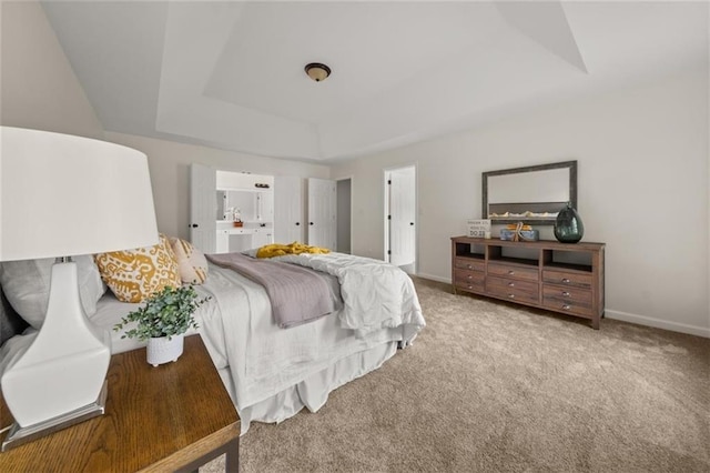 179 Hunters Crk, Dallas, GA 30157 - bedroom with light colored carpet and a raised ceiling