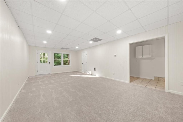 179 Hunters Crk, Dallas, GA 30157 - carpeted spare room with a drop ceiling and recessed lighting
