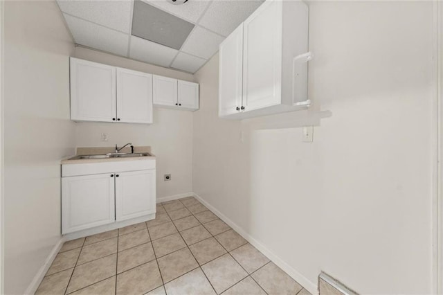 179 Hunters Crk, Dallas, GA 30157 - laundry area with light tile patterned floors and electric dryer hookup