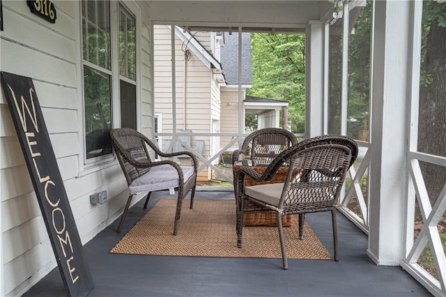 view of sunroom / solarium