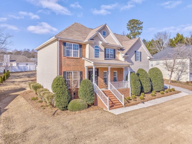 view of front of home featuring a porch