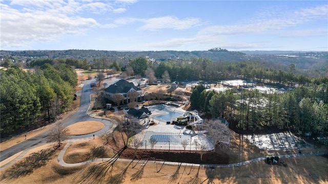 6355 Marlow Dr, Cumming, GA 30041 - bird's eye view featuring a wooded view