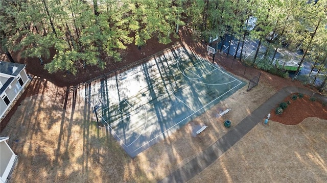 6355 Marlow Dr, Cumming, GA 30041 - view of basketball court with fence and a tennis court