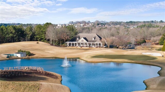 6355 Marlow Dr, Cumming, GA 30041 - view of swimming pool with golf course view and a water view