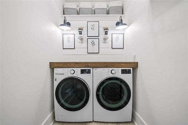 4791 Talona Rd, Talking Rock, GA 30175 - washroom with washing machine and dryer and baseboards