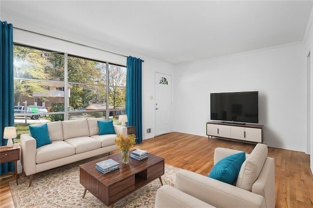 living room featuring wood finished floors