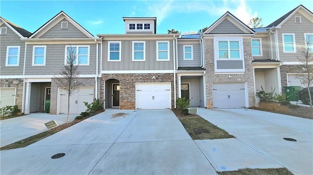 view of property with a garage