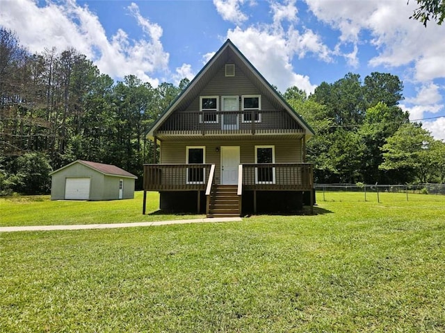 177 Brad St, Bremen, GA 30110 - bungalow with a garage, an outbuilding, and a deck