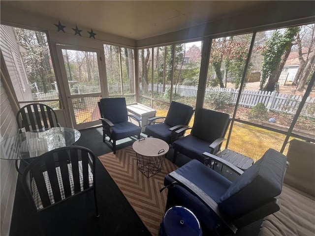 view of sunroom / solarium