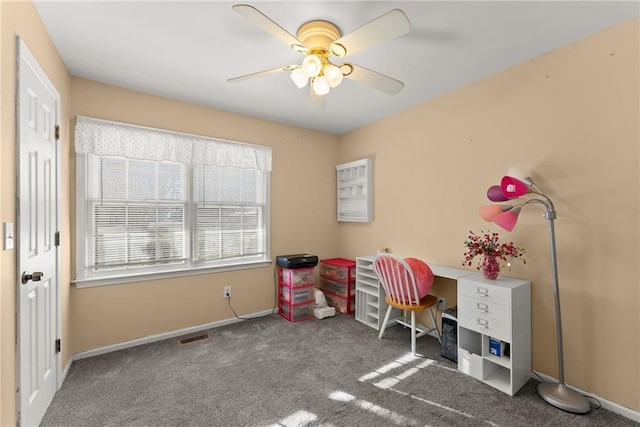 4010 Catawba Rdg, Gainesville, GA 30506 - carpeted home office featuring ceiling fan