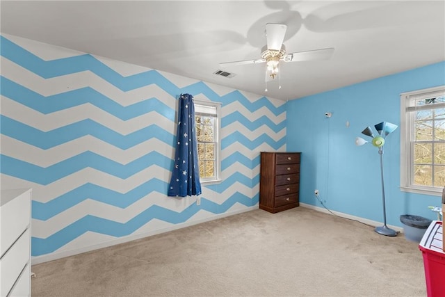4010 Catawba Rdg, Gainesville, GA 30506 - interior space with light colored carpet and ceiling fan