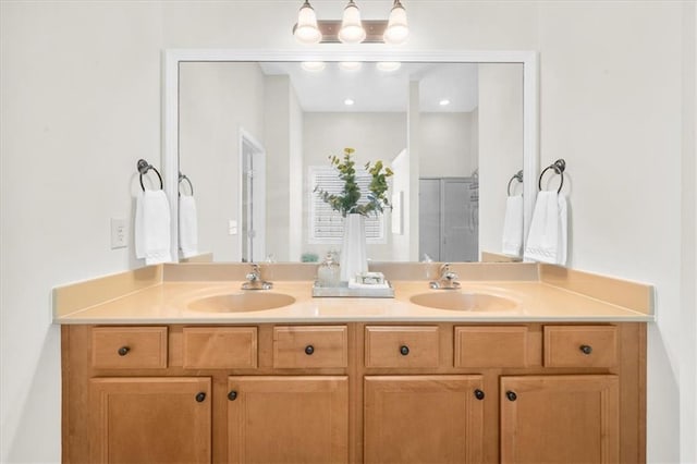3607 Archgate Ct, Alpharetta, GA 30004 - full bath featuring double vanity and a shower with door