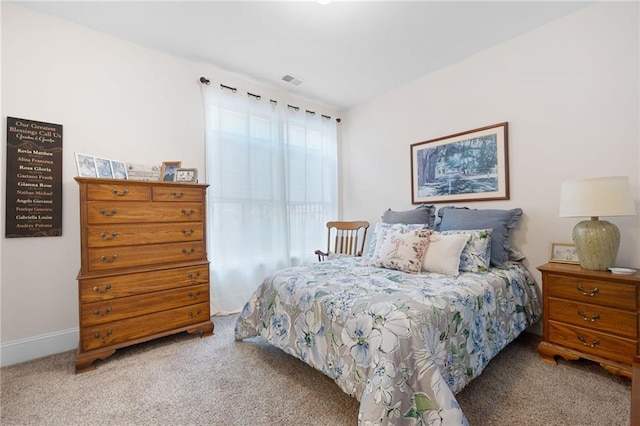 view of carpeted bedroom