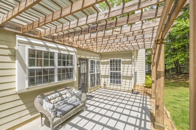1465 Laleiah Dr, Cumming, GA 30041 - view of patio / terrace with fence and a pergola