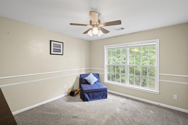 1465 Laleiah Dr, Cumming, GA 30041 - unfurnished room featuring visible vents, carpet, baseboards, and ceiling fan