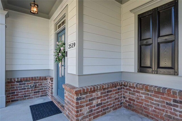 entrance to property featuring french doors