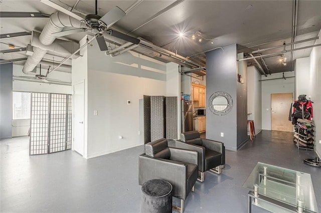 120 Ralph Mcgill Blvd NE Unit 1502, Atlanta, GA 30308 - garage with ceiling fan and baseboards