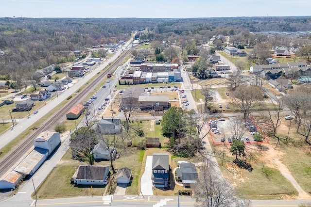 aerial view with a residential view