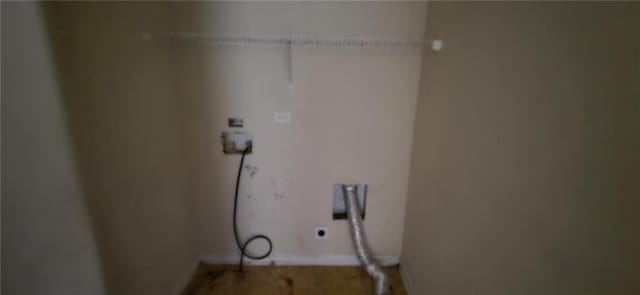 washroom with laundry area and hookup for an electric dryer