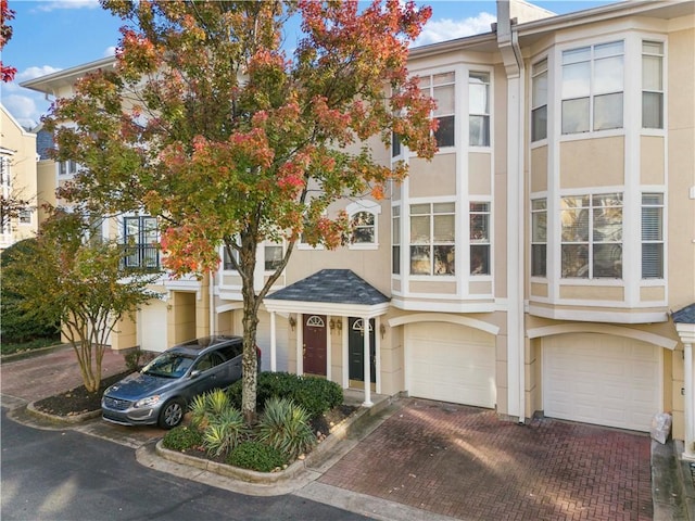 view of property with a garage