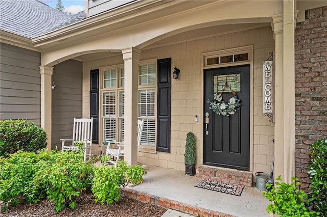 139 Mountain Vista Blvd, Canton, GA 30115 - entrance to property featuring a porch and a shingled roof