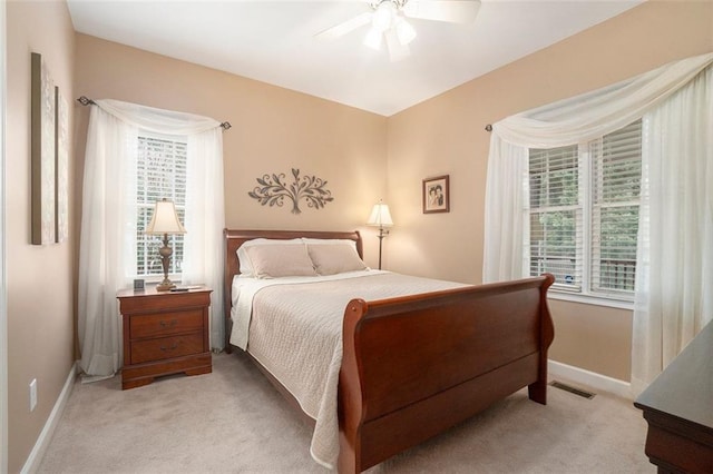 4653 Glory Maple Trce, Powder Springs, GA 30127 - bedroom featuring light colored carpet and a ceiling fan