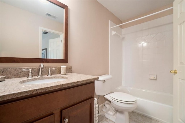 4653 Glory Maple Trce, Powder Springs, GA 30127 - full bathroom featuring vanity, shower / bath combination, and tile patterned flooring