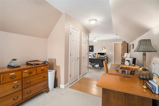 4653 Glory Maple Trce, Powder Springs, GA 30127 - home office with light carpet and a ceiling fan