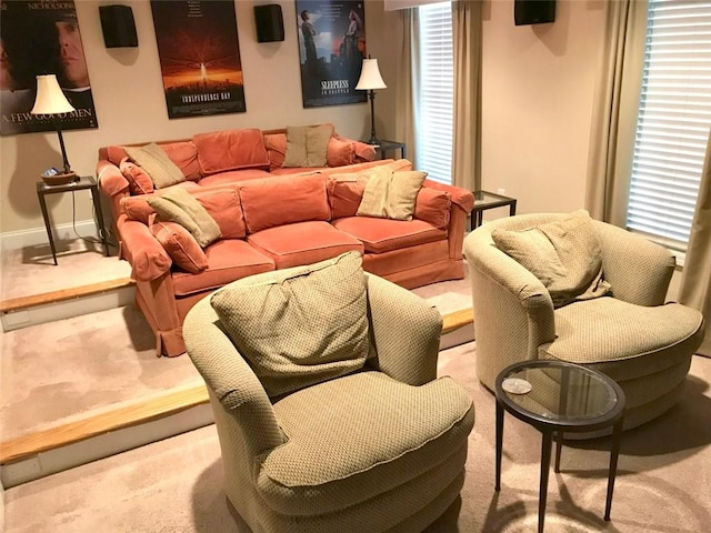 4653 Glory Maple Trce, Powder Springs, GA 30127 - living area featuring carpet flooring and baseboards