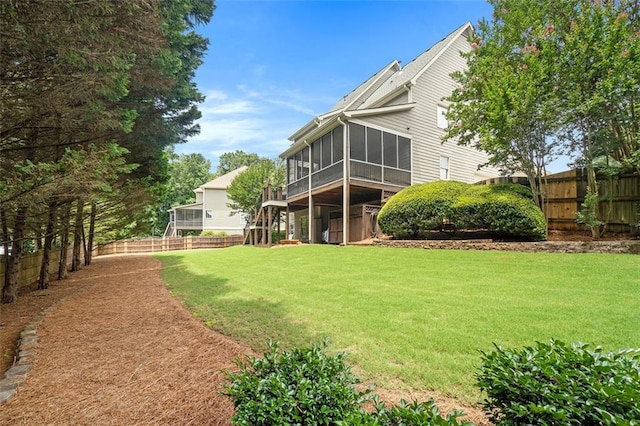 4653 Glory Maple Trce, Powder Springs, GA 30127 - fenced backyard with a sunroom
