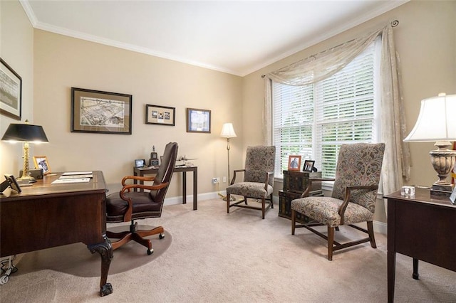 4653 Glory Maple Trce, Powder Springs, GA 30127 - office space with crown molding and light colored carpet