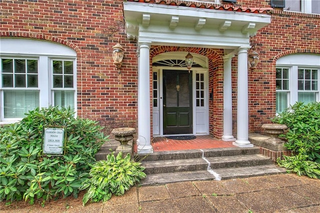 view of doorway to property