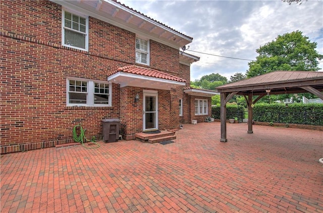 view of patio / terrace with a gazebo