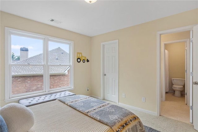 5355 Highland Pine Ln, Mableton, GA 30126 - bedroom featuring multiple windows, light carpet, and light tile patterned floors
