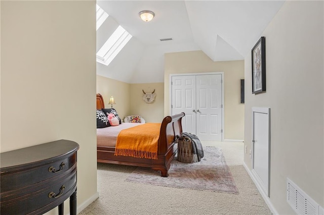 5355 Highland Pine Ln, Mableton, GA 30126 - carpeted bedroom with lofted ceiling and a skylight
