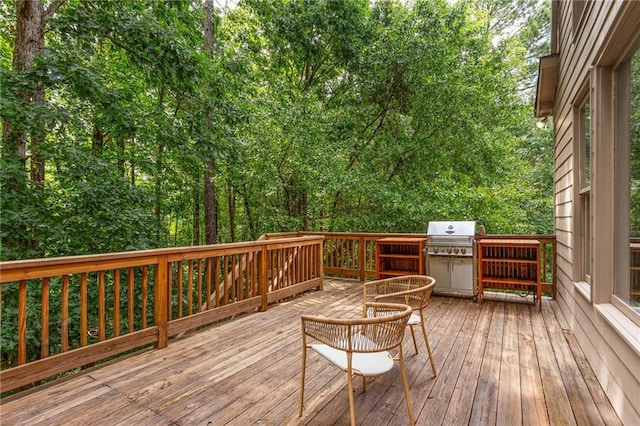 5355 Highland Pine Ln, Mableton, GA 30126 - wooden deck with a grill