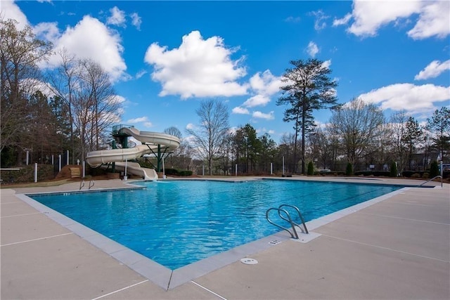 5355 Highland Pine Ln, Mableton, GA 30126 - community pool featuring a water slide and a patio area
