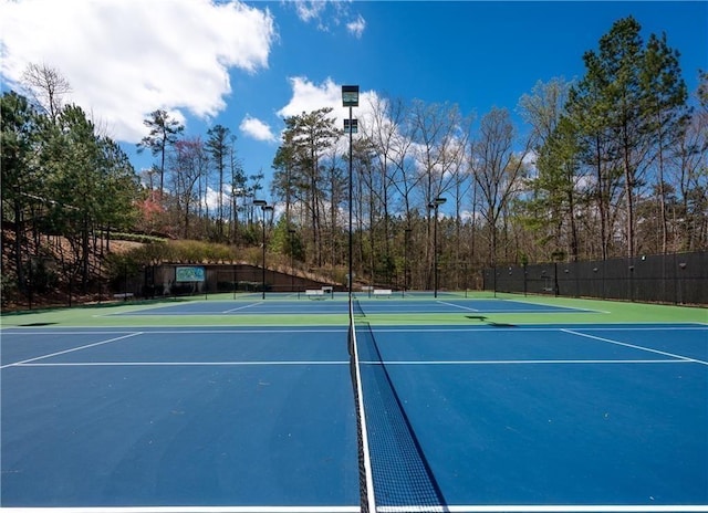 5355 Highland Pine Ln, Mableton, GA 30126 - view of tennis court with community basketball court