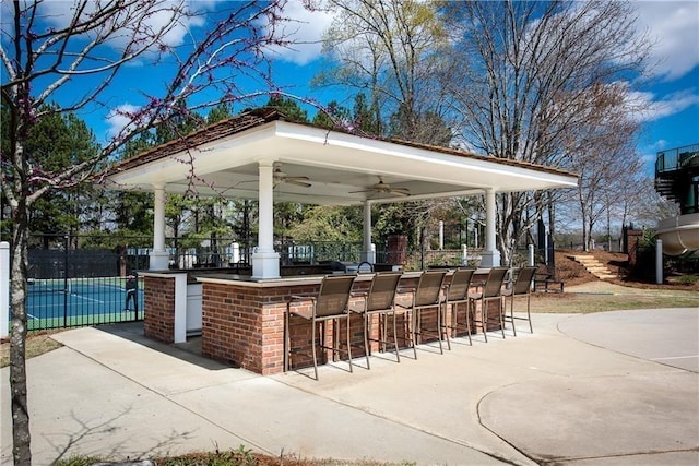 5355 Highland Pine Ln, Mableton, GA 30126 - view of patio featuring ceiling fan