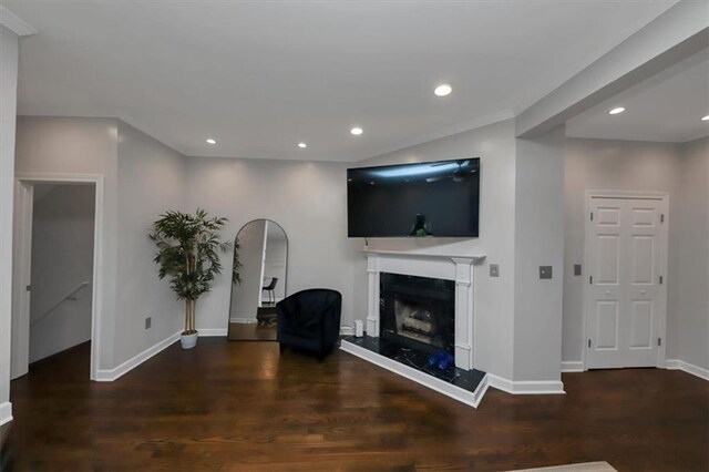 unfurnished living room with hardwood / wood-style floors