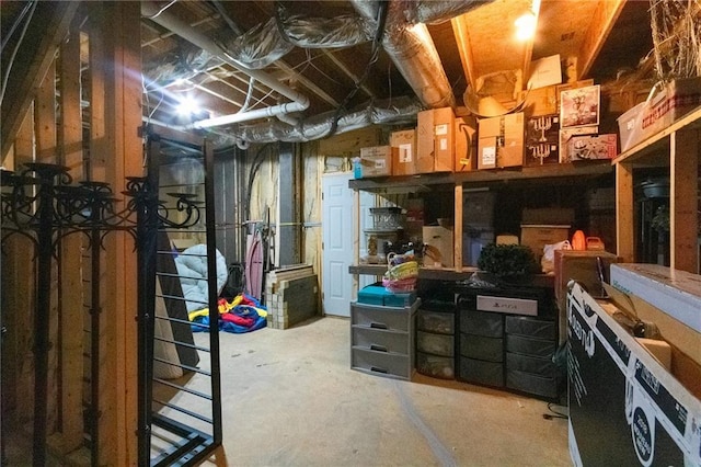 view of storage room