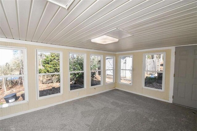 unfurnished sunroom featuring cooling unit