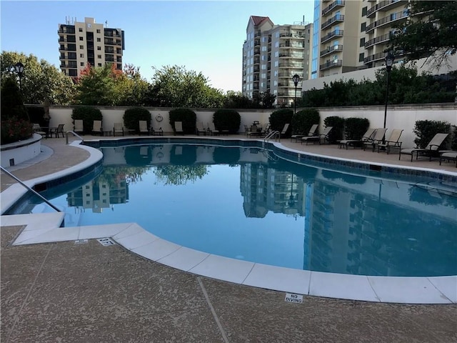 view of pool with a patio