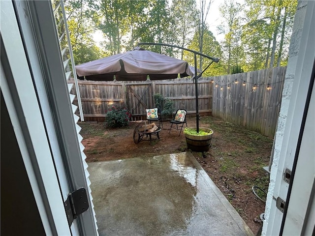 view of patio / terrace with a fenced backyard