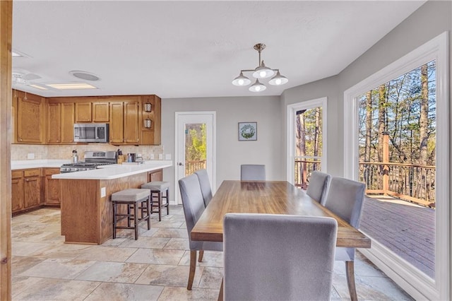 dining room featuring plenty of natural light