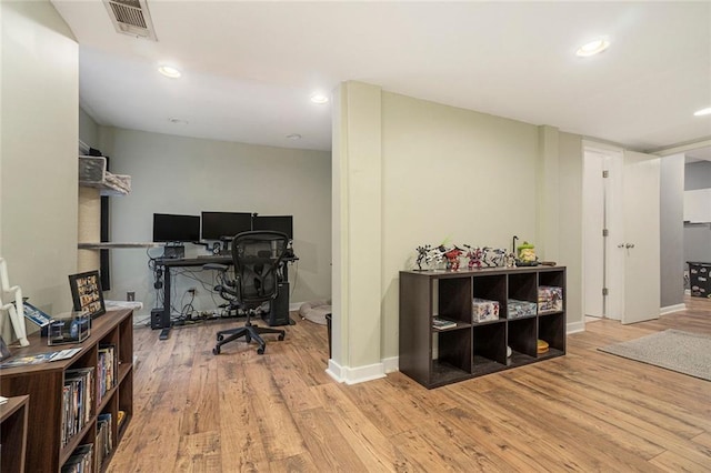 3501 Roswell Rd NE Unit 211, Atlanta, GA 30305 - office area featuring wood finished floors, recessed lighting, and baseboards