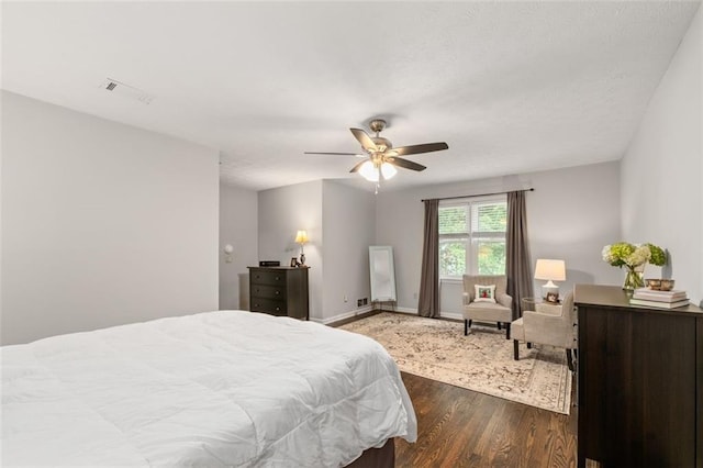 4546 Graywood Trce, Peachtree Corners, GA 30092 - bedroom featuring dark wood-type flooring and ceiling fan