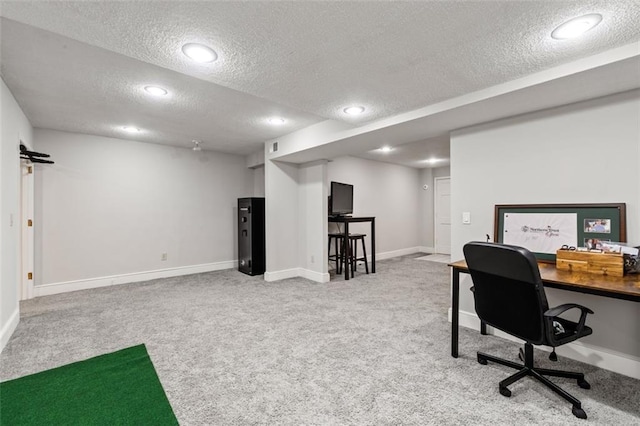 4546 Graywood Trce, Peachtree Corners, GA 30092 - office space featuring a textured ceiling, carpet floors, and recessed lighting