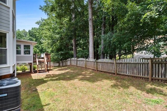 4546 Graywood Trce, Peachtree Corners, GA 30092 - fenced backyard featuring a deck and stairway